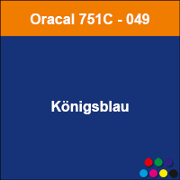Plottfolie in Königsblau (Oracal 751C-049) mit freier Wunsch-Kontur<br>montagefertig inkl. Übertragungstape für Schriften und Zeichen