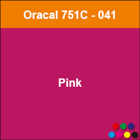 Plottfolie in Pink (Oracal 751C-041) mit freier Wunsch-Kontur<br>montagefertig inkl. Übertragungstape für Schriften und Zeichen