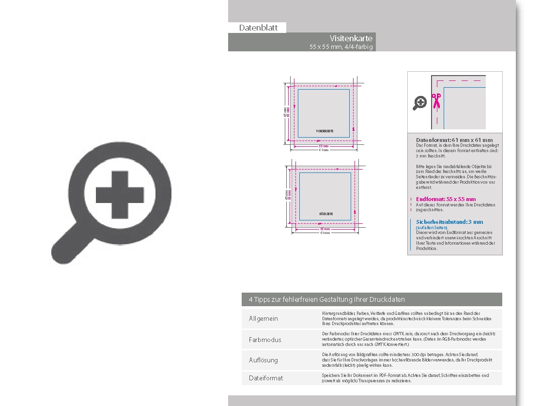 Product Bild visitenkarten_quadratisch_4_4_farbig_55_x_55_mm_(beidseitiger_druck)